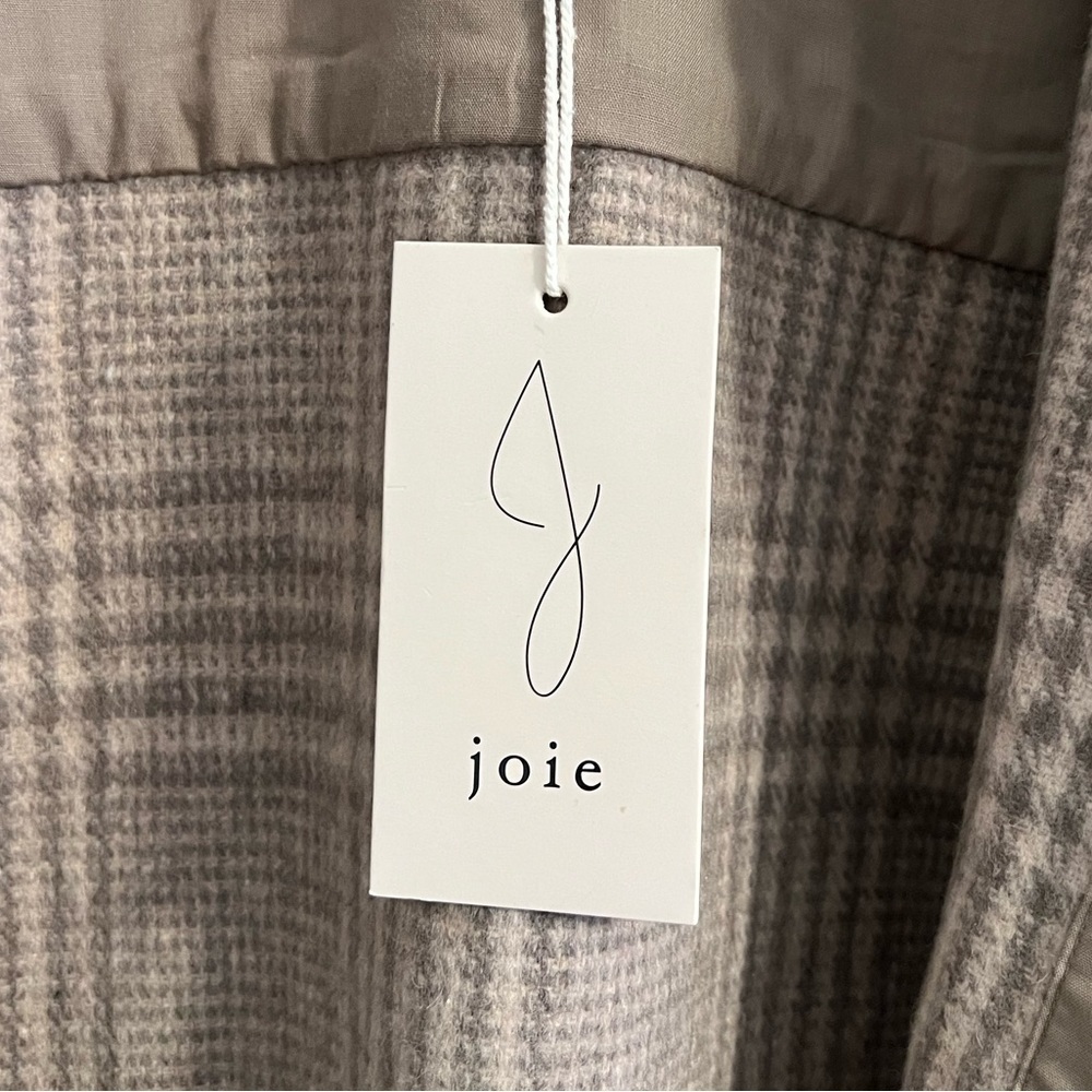 NWT Joie Thick Flannel Fleece Oversized Shirt Jacket Tan - Picture 4 of 4